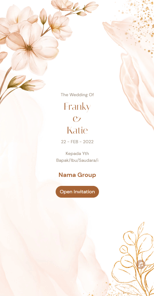 contoh undangan pernikahan digital website desain bunga