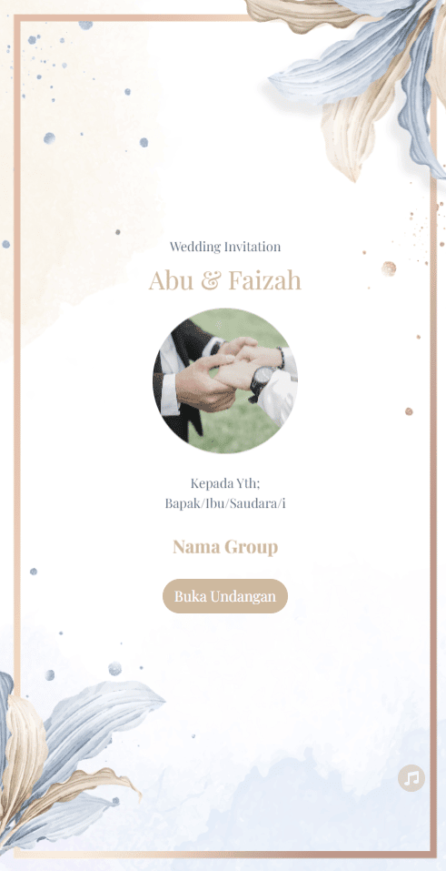 Contoh Website Undangan pernikahan islami
